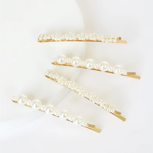 Pearl + Gold Hair Pin Sets - Picture 3 of 4